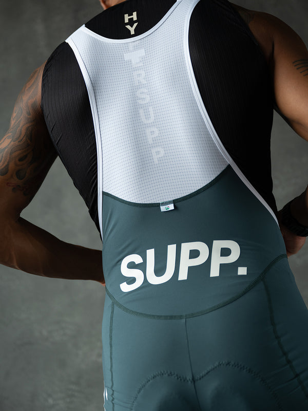Men's Performance 1.1 SUPP. Bib Shorts - Dark Green (Smooth Version)