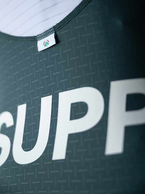 Women's Performance SUPP. Bib Shorts - Dark Green (Embossed version)