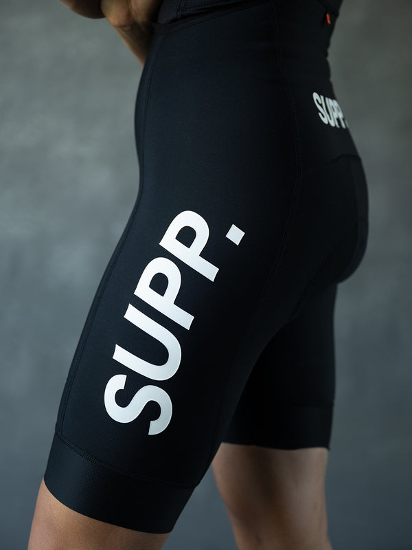 Women's SUPP Thermal Bib Shorts - Black DWR