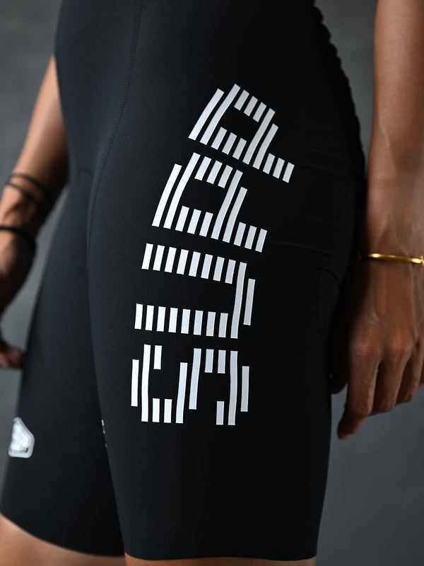 Women's Motion URT Jersey (White) + Performance SUPP. Bibs (Black) + Socks