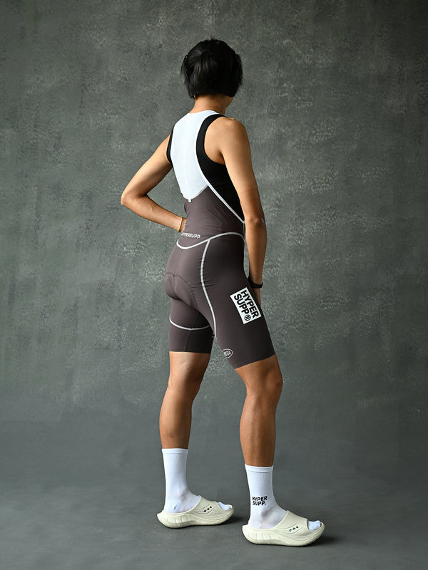 Women's Performance 1.1 Line Bib Shorts - Brown