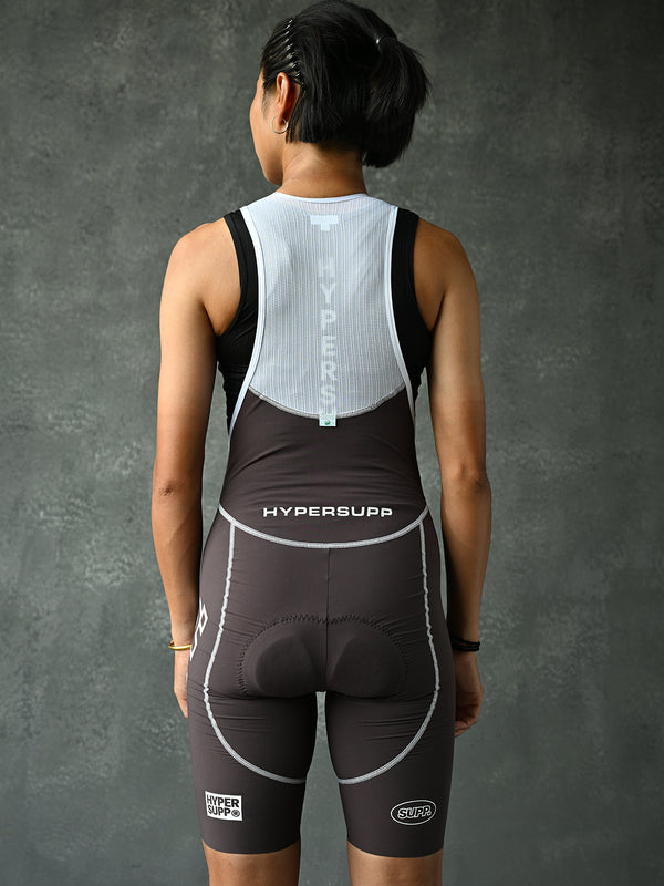 Women's Performance 1.1 Line Bib Shorts - Brown