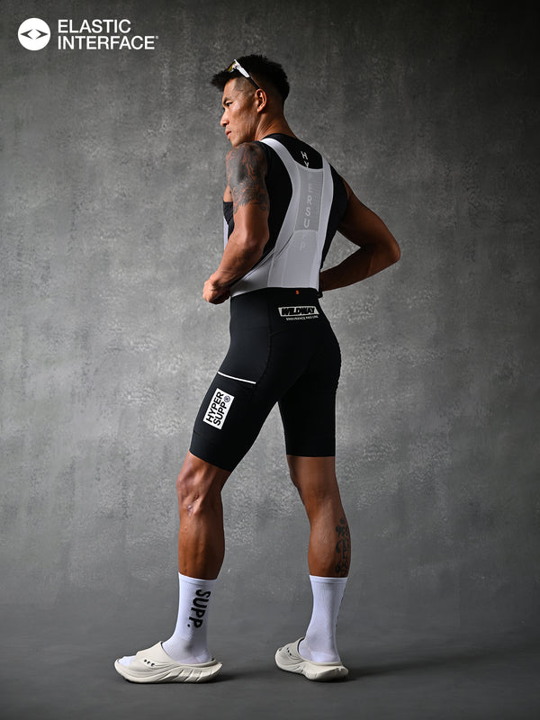 Men's Wildway Cargo Bib Shorts - Black