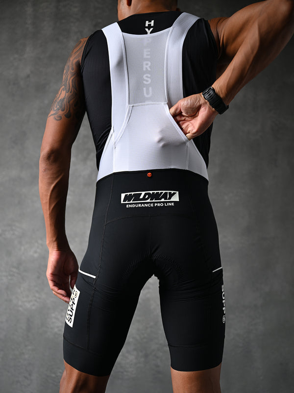 Men's Wildway Cargo Bib Shorts - Black