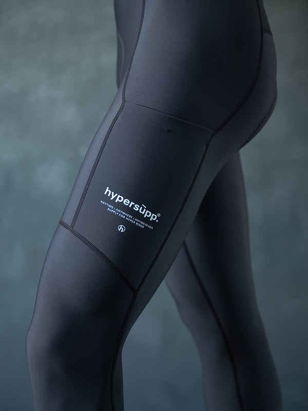 Men‘s Performance Thermal Long Bibs with side Pockets 8-16°C- Taupe