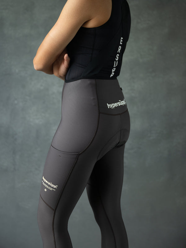 Women‘s Performance Thermal Long Bibs with Side Pockets- Taupe