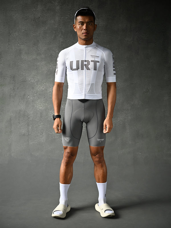 Men's Motion URT Jersey(Whit) + Performance SUPP Bibs(Black) + Socks