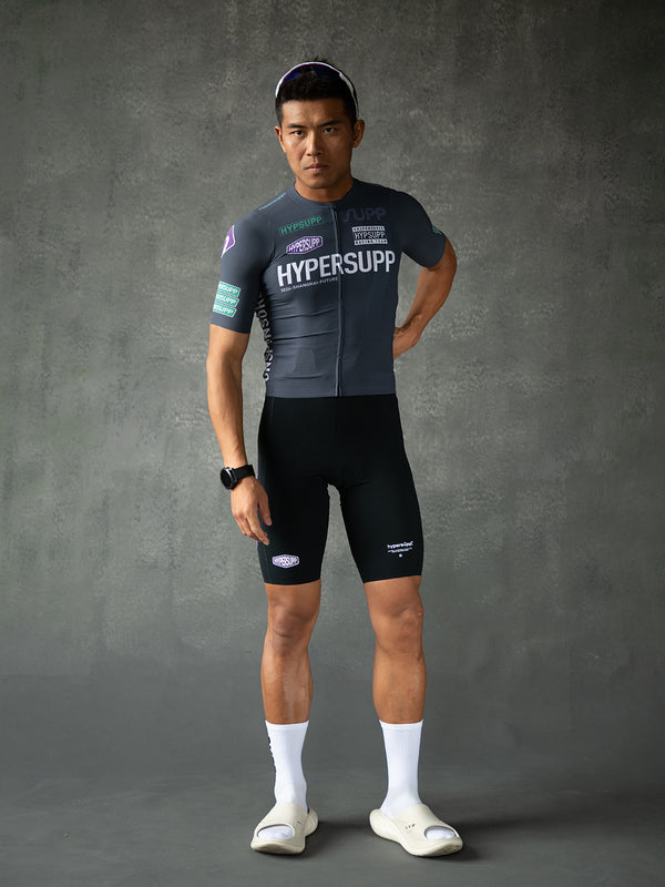 Men's Performance Team Jersey (Dark Gray) + Performance Team Bibs (Black) + Socks