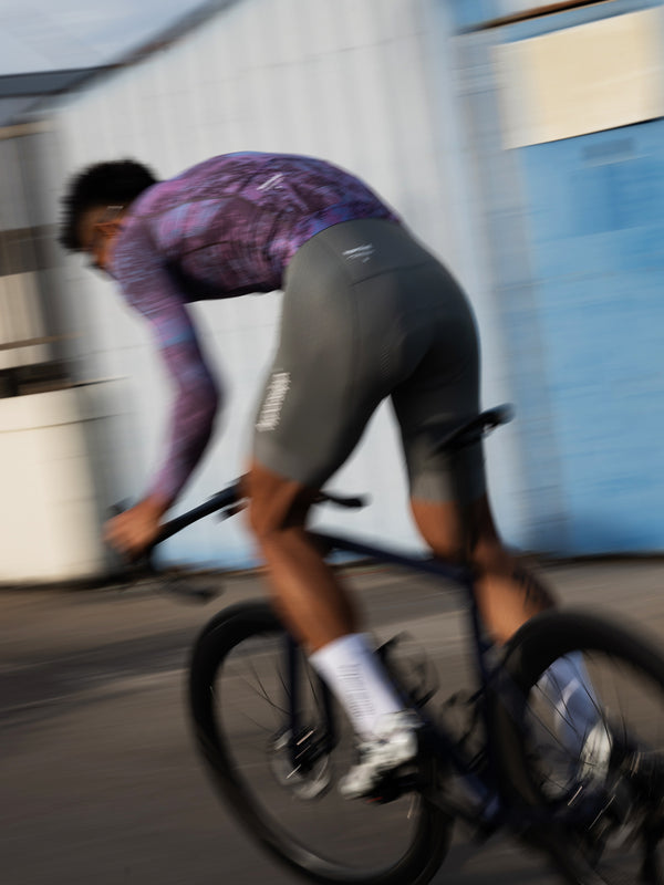 Men's Performance Long Sleeves Jersey - Granite / Cosmic Purple