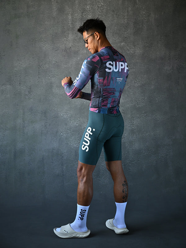 Men's Performance SUPP. Long Sleeve Jersey - Blue/Pink