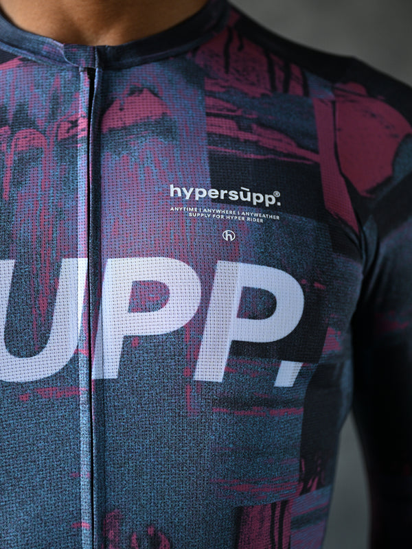 Men's Performance SUPP. Long Sleeve Jersey - Blue/Pink
