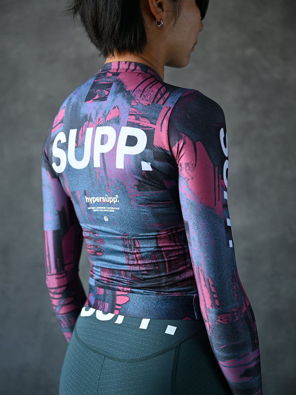 Women's Performance SUPP. Long Sleeve Jersey - Blue/Pink