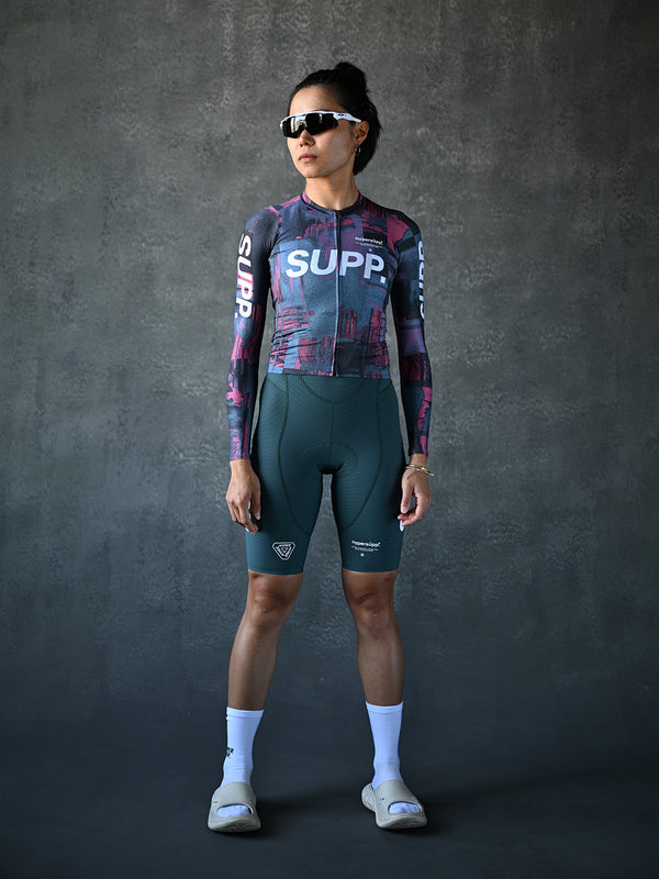 Women's Performance SUPP. Long Sleeve Jersey - Blue/Pink