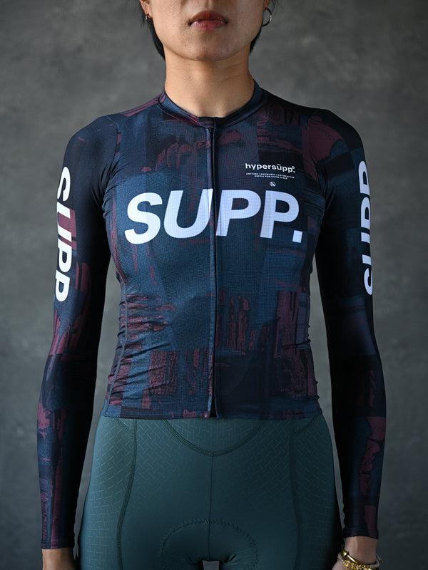 Women's Performance SUPP. Long Sleeve Jersey - Green/Mocha