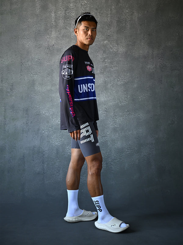 Wildway URT Long Sleeves MESH TEE - Carbon Black
