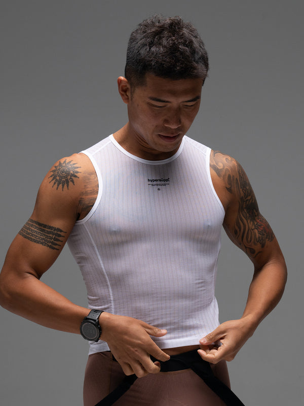 Men's Universality Sleeveless Base Layer - White