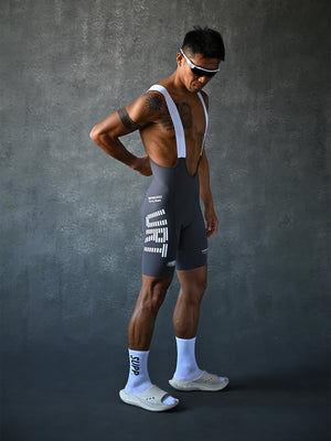 Men's Motion URT Bib Shorts - Dark Gray