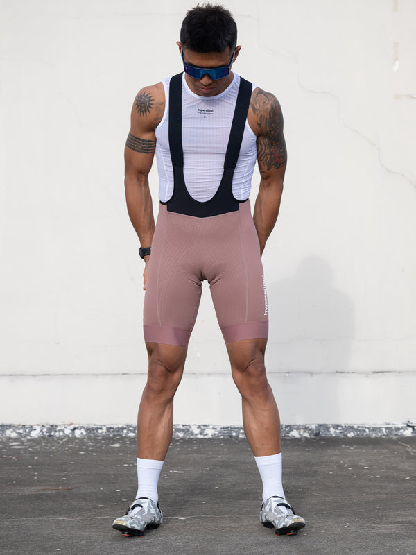 Men's Motion Bib Shorts - Gray Rose