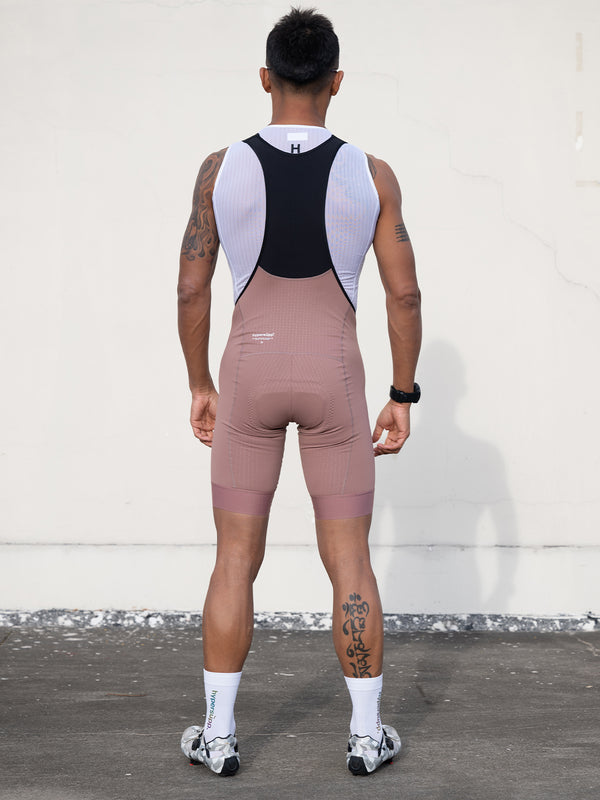 Men's Motion Bib Shorts - Gray Rose