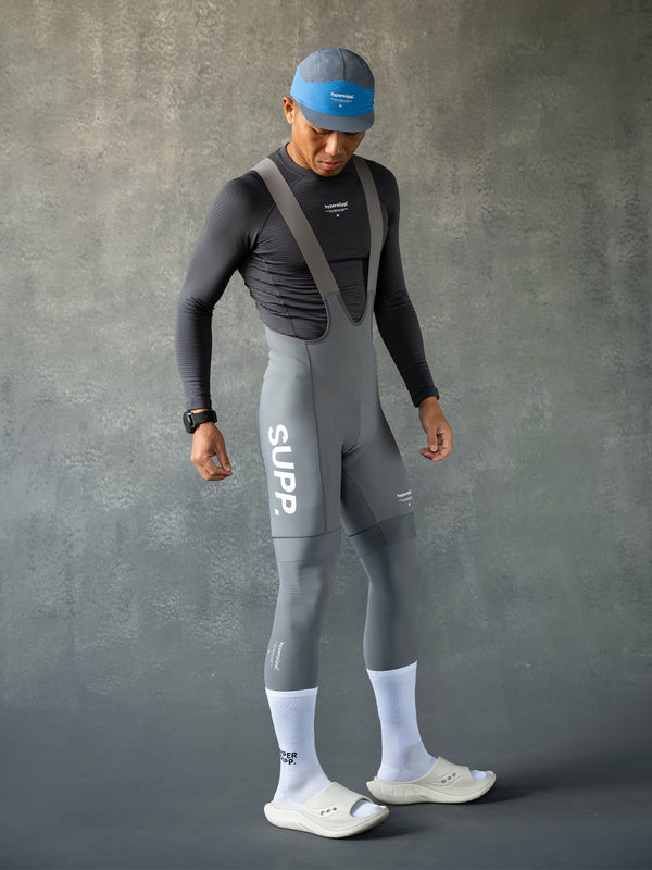 Men's SUPP. Thermal Bib Shorts 5-15℃ - Smoked Pearl (Includes Leg Warmers)