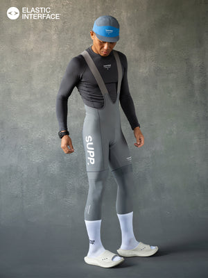 Men's SUPP. Thermal Bib Shorts 5-15℃ - Smoked Pearl (Includes Leg Warmers)