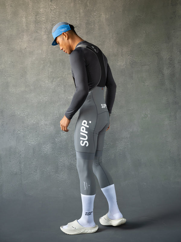 Men's SUPP. Thermal Bib Shorts 5-15℃ - Smoked Pearl (Includes Leg Warmers)