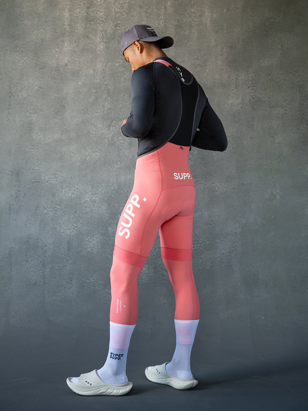 Men's Thermal Bib Shorts 5-15℃ - Sugar Coral (Includes Leg Warmers)