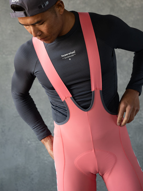 Men's Thermal Bib Shorts 5-15℃ - Sugar Coral (Includes Leg Warmers)