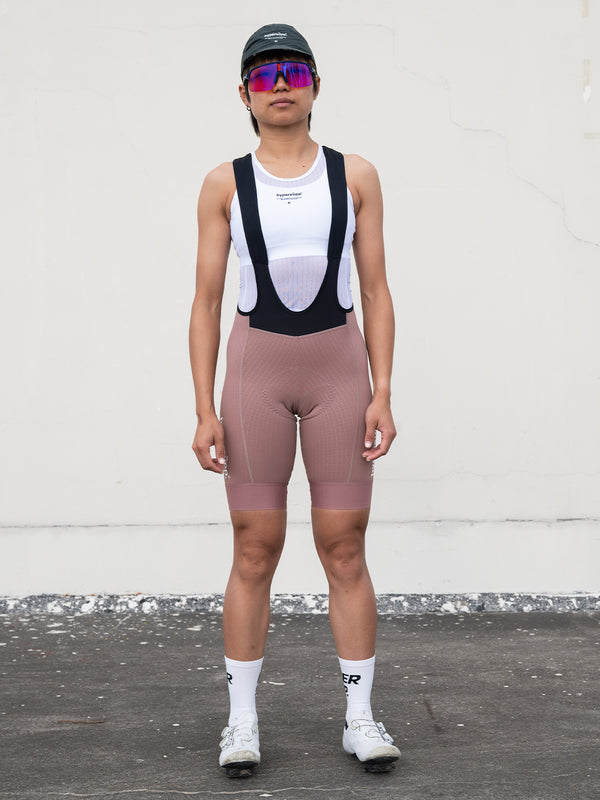 Women's Motion Bib Shorts - Gray Rose