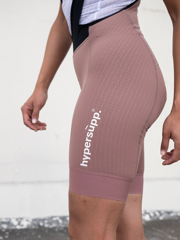 Women's Motion Bib Shorts - Gray Rose