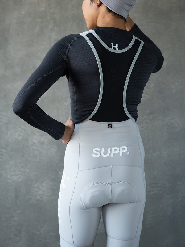 Women's SUPP. Thermal Bib Shorts 5-15℃ - Vapor Blue (Includes Leg Warmers)