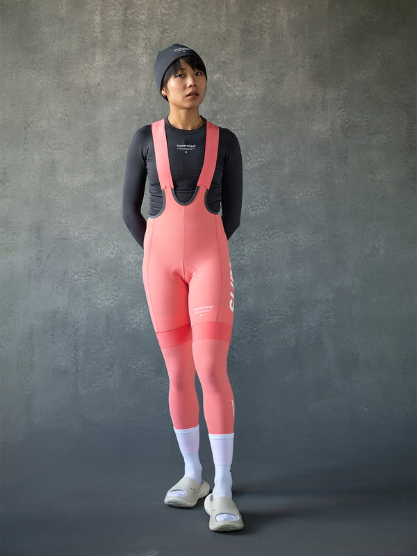 Women's Thermal Bib Shorts 5-15℃ - Sugar Coral (Includes Leg Warmers)