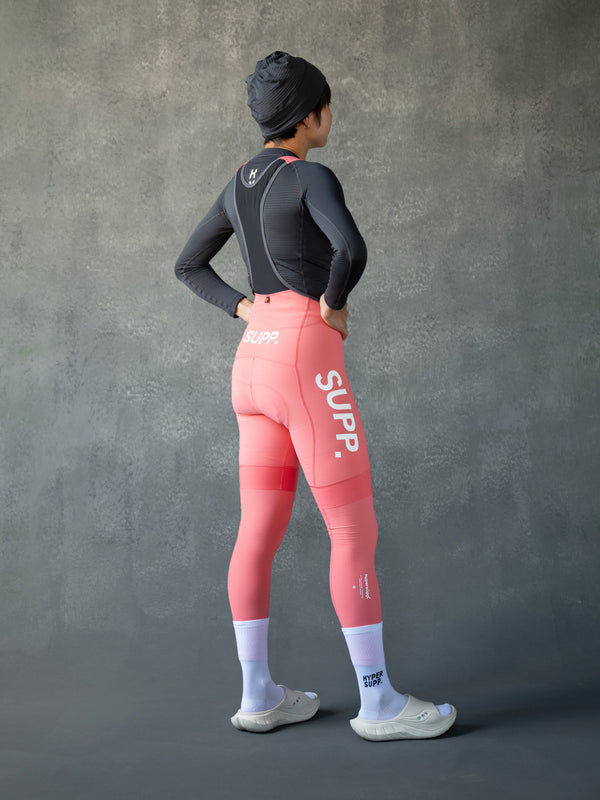 Women's Thermal Bib Shorts 5-15℃ - Sugar Coral (Includes Leg Warmers)