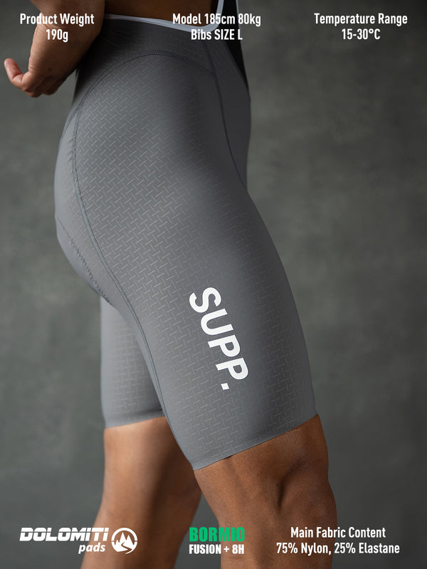 Men's Performance Bib Shorts - Gray