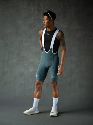 Men's Performance 1.1 SUPP. Bib Shorts - Dark Green （Smooth Version)