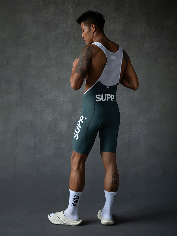 Men's Performance SUPP. Bib Shorts - Dark Green