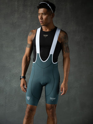 Men's Performance 1.1 SUPP. Bib Shorts - Dark Green （Smooth Version)