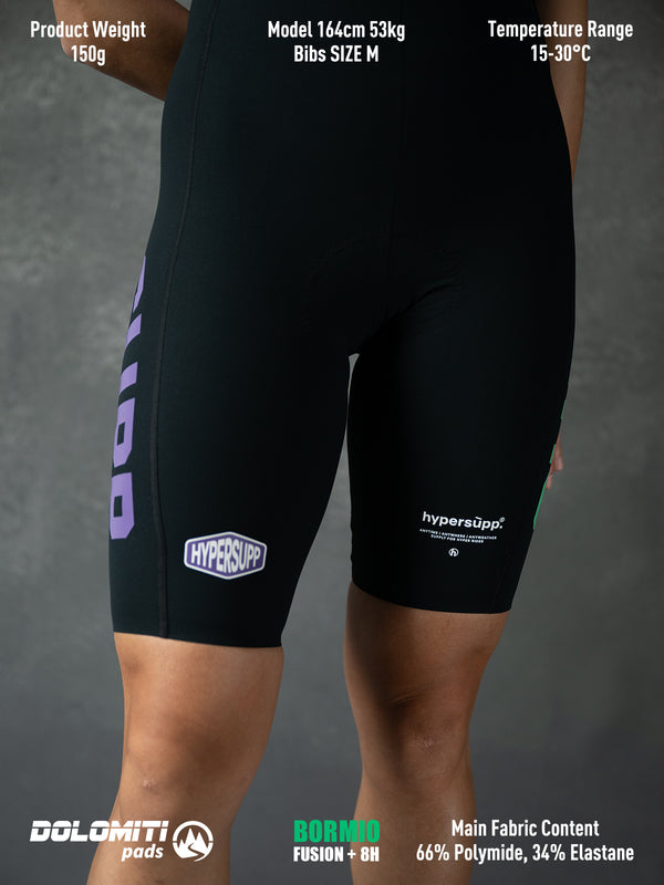 Women's Performance Team Bib Shorts - Black