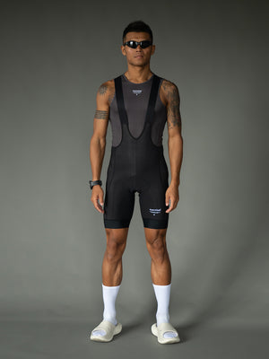 Men's SUPP. Fleece Bib Shorts 5-15℃ - Black (Includes Leg Warmers)