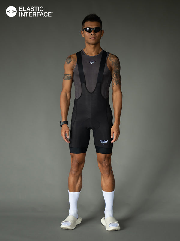 Men's SUPP. Fleece Bib Shorts 5-15℃ - Black (Includes Leg Warmers)