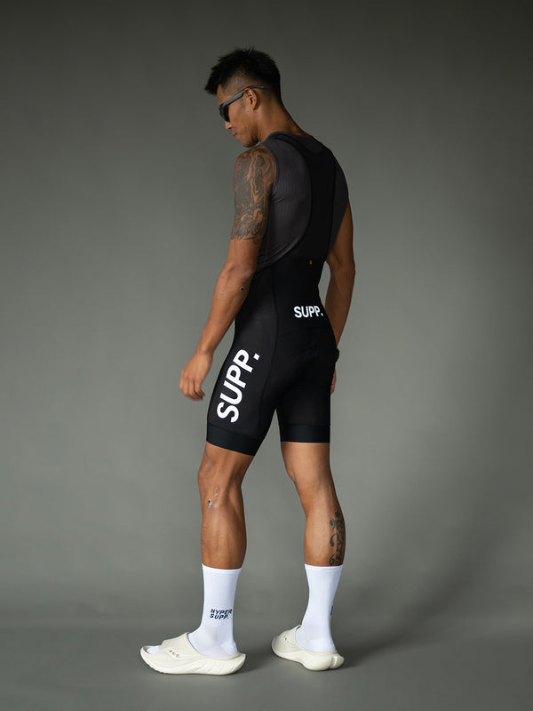 Men's SUPP. Fleece Bib Shorts 5-15℃ - Black (Includes Leg Warmers)