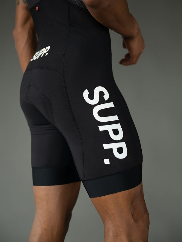 Men's SUPP. Fleece Bib Shorts 5-15℃ - Black (Includes Leg Warmers)