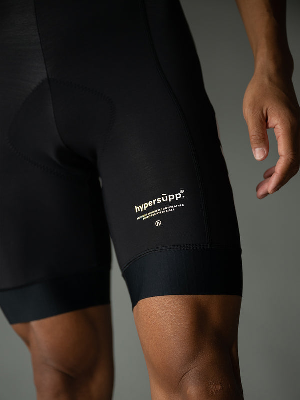 Men's SUPP. Fleece Bib Shorts 5-15℃ - Black (Includes Leg Warmers)