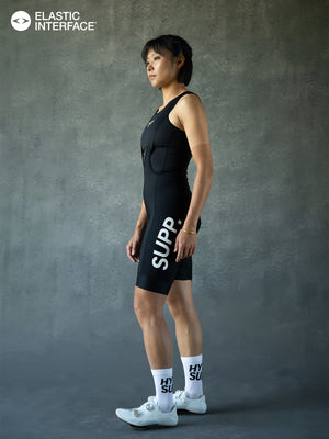 Women's SUPP Thermal Bib Shorts - Black DWR