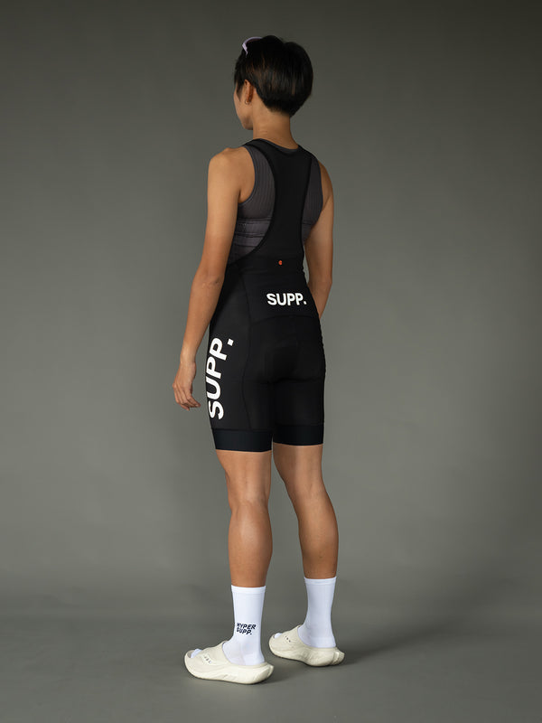 Women's SUPP. Fleece Bib Shorts 5-15℃ - Black (Includes Leg Warmers)