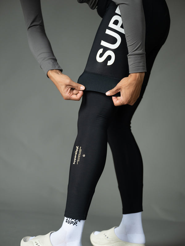 Women's SUPP. Fleece Bib Shorts 5-15℃ - Black (Includes Leg Warmers)