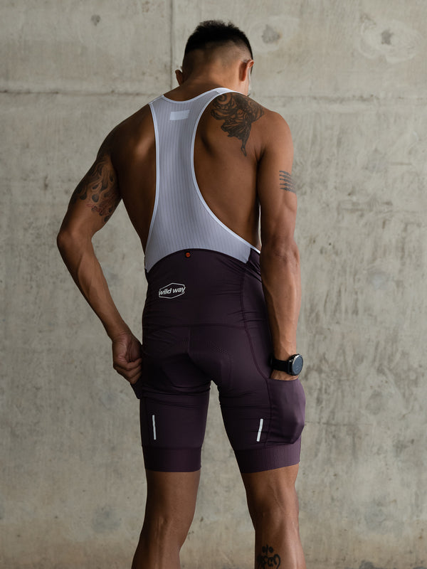 Men's Wildway Bib Shorts - Prune