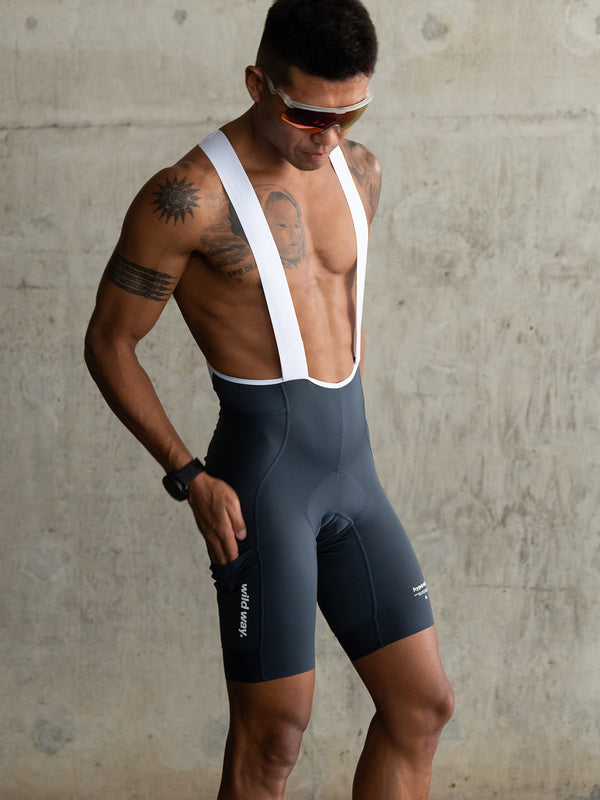 Men's Wildway Bib Shorts - Titanium Gray