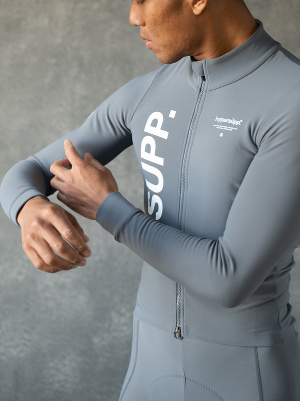 Men's SUPP. Thermal Long Sleeve Jersey 5-15℃ - Smoked Pearl