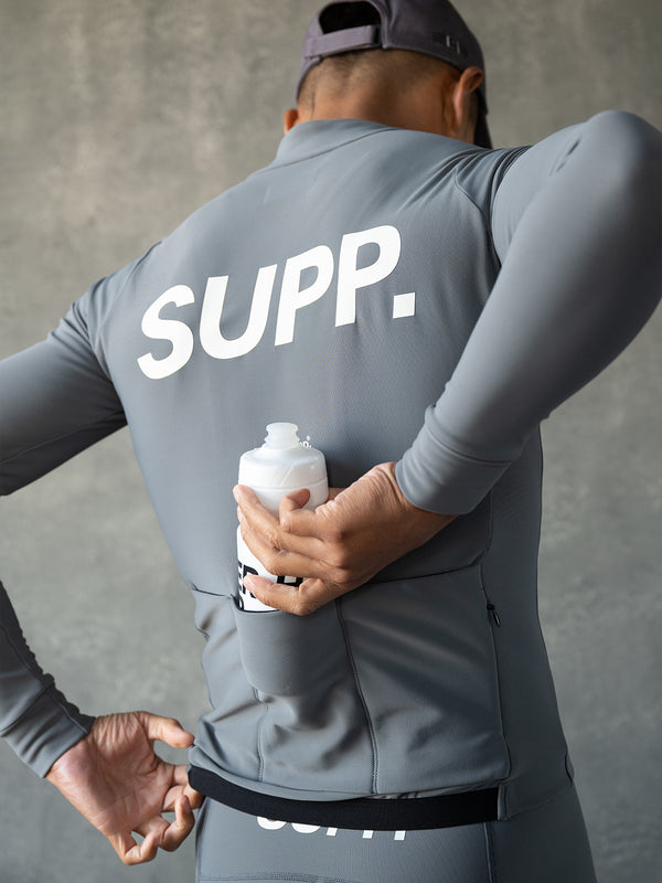 Men's SUPP. Thermal Long Sleeve Jersey 5-15℃ - Smoked Pearl